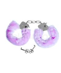 Фиолетовые меховые наручники