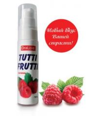Гель-смазка Tutti-frutti со вкусом малины - 30 гр