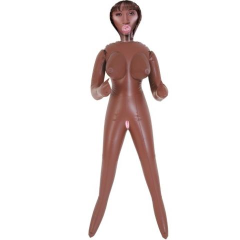 Чернокожая секс-кукла с 3 отверстиями  Dolls-X