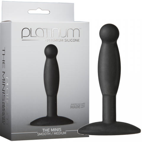  купить анальная пробка platinum premium silicone - the mini - smooth medium - blackчерная 