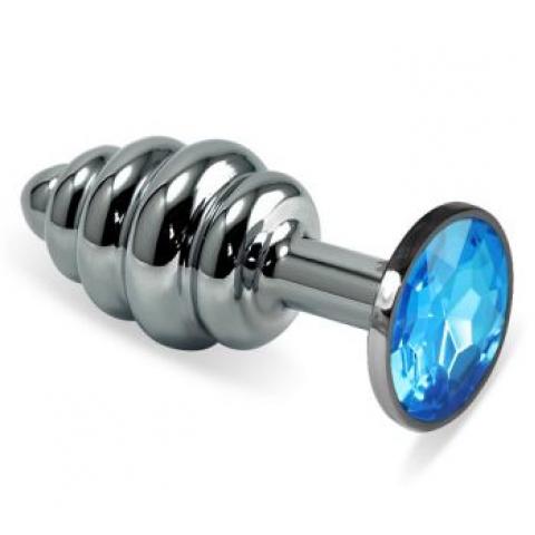 купить серебряная втулка lovetoy spiral с голубым кристаллом