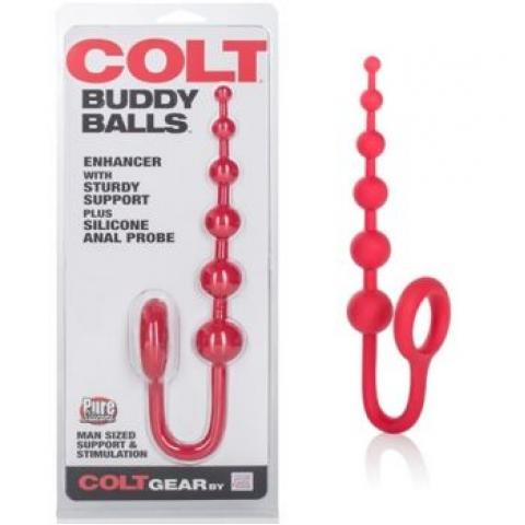  купить анальная цепочка colt buddy balls с эрекционным кольцом красная 