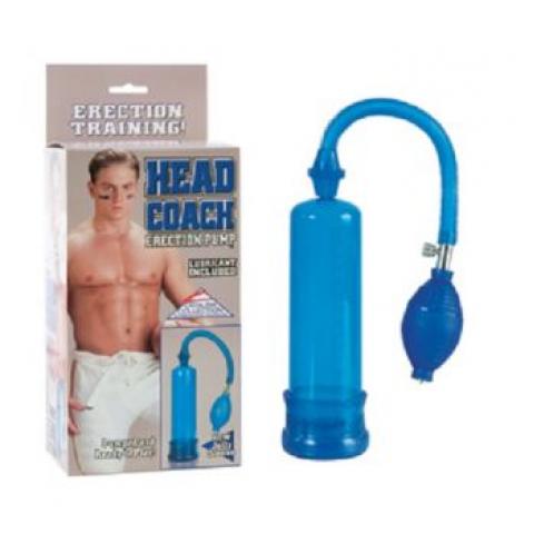  купить вакуумная помпа head coach penis pump синяя