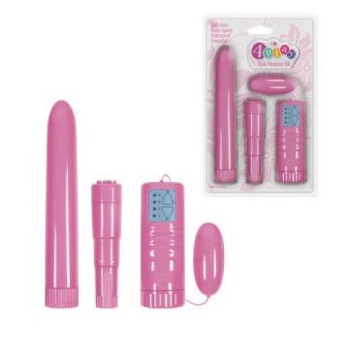  купить набор вибромассажеров pink pleasure kit розовый nsn-0355-14