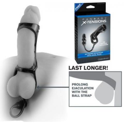  купить насадка стимулирующая extreme enhancer with anal plug с кольцом на мошонку с анальной пробкой черная