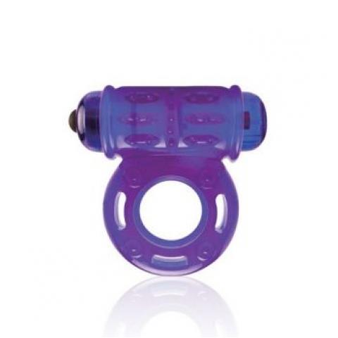  купить фиолетовое мощное вибро-кольцо со стимулятором клитора
