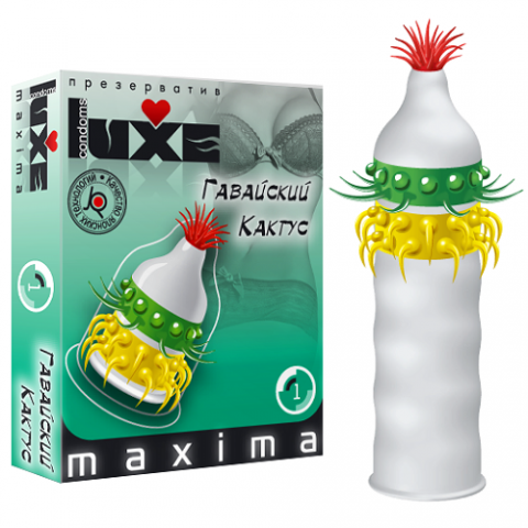  купить презервативы luxe maxima №1 гавайский кактус
