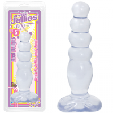  купить dj0283-02cd анальная ёлочка cristal jellies 14 см прозрачная dj0283-02cd