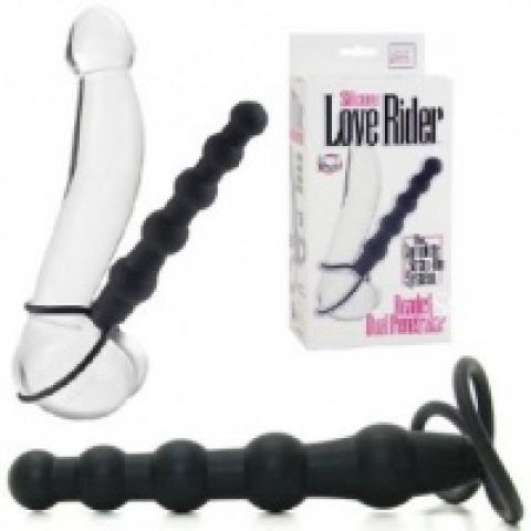 купить se-1515-40-3 страпон на пенис silicone love rider beaded dual penetrator черный se-1515-40-3
