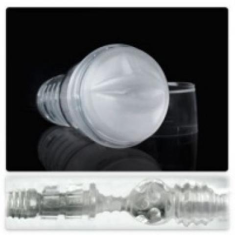 FL901 Прозрачный мастурбатор-ротик Fleshlight - Ice Mouth Crystal