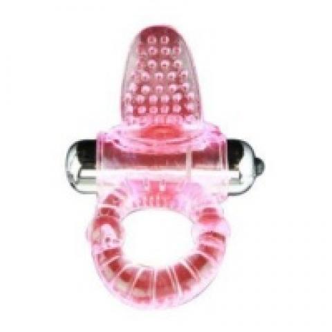 BI-014081-0101 Эрекционное кольцо с вибростимулятором клитора в форме язычка