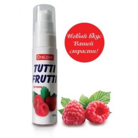  купить гель-смазка tutti-frutti со вкусом малины - 30 гр