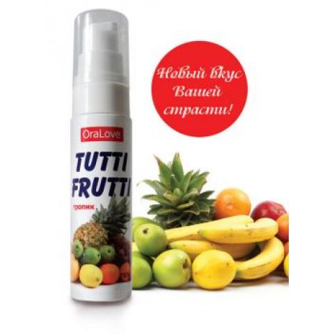  купить гель-смазка tutti-frutti со вкусом тропических фруктов - 30 гр