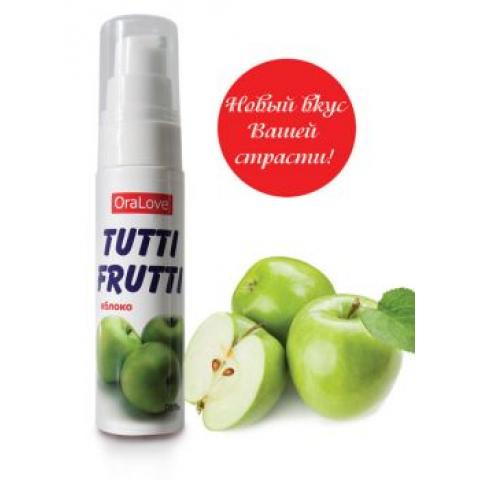  купить гель-смазка tutti-frutti со вкусом яблоко - 30 гр