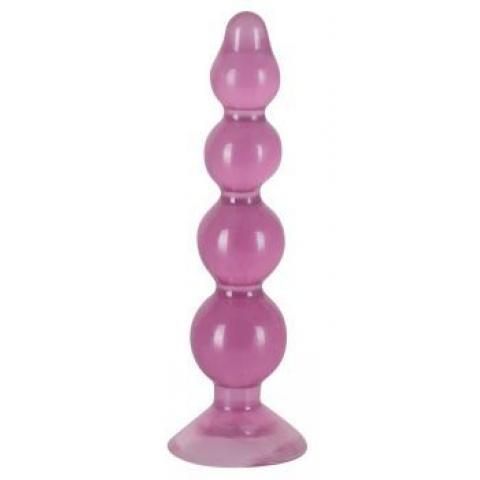  купить розовый анальный стимулятор-ёлочка anal beads - 13 см.