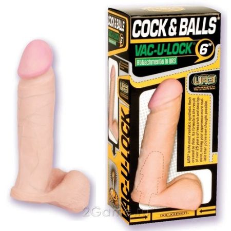  купить фаллос-насадка vac-u-lock cock 6 .ультра скин
