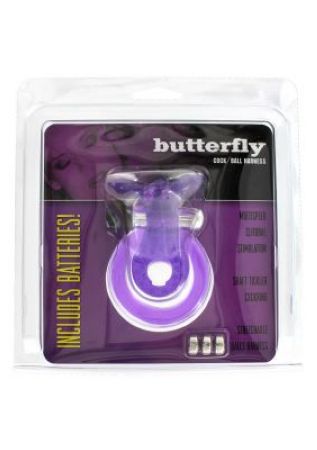  вибро-кольцо с петлей для мошонки слоник butterfly наложенным платежом