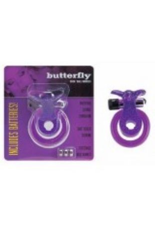 Вибро-кольцо с петлей для мошонки Слоник Butterfly 