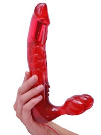  безремневой вагинальный страпон с вибратором bend over boyfriend red 21 см наложенным платежом