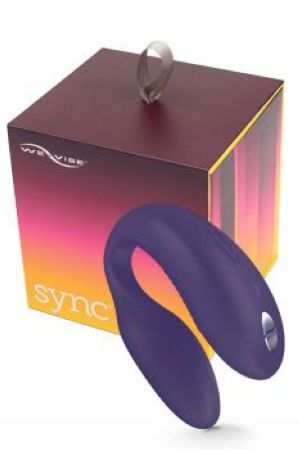 Фиолетовый вибромассажер для пар We-Vibe Sync Purple на радиоуправлении 