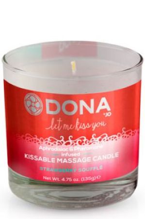  купить вкусовая массажная свеча dona kissable massage candle strawberry souffle 135 г