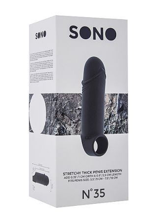  купить sh-son035blk насадка stretchy thick penis extension black no.35 sh-son035blk