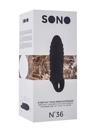 Насадка Stretchy Thick Penis Extension Black No.36  
