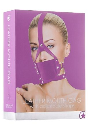  купить кляп leather mouth purple ouch! 