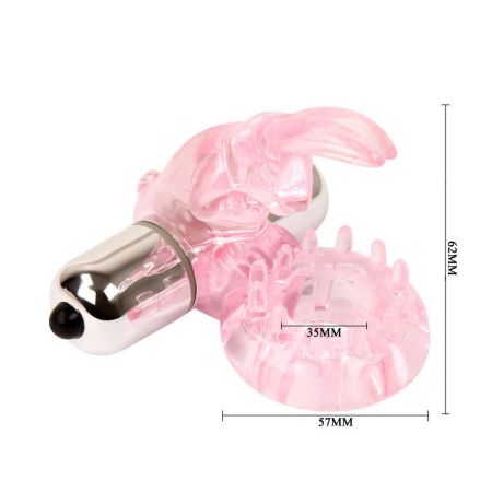  купить bi-010132-1-0101 эрекционное розовое виброкольцо с клиторальным зайчиком