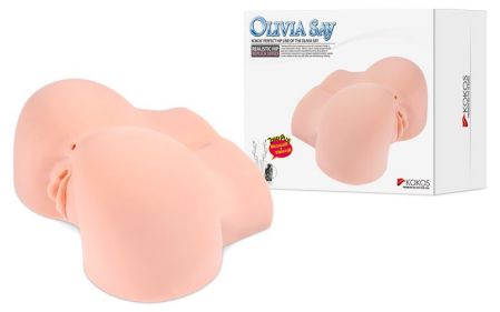  купить вибрирующий мастурбатор-полуторс olivia say: вагина и анус
