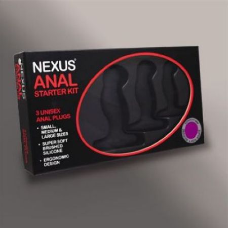  купить as001 набор из 3 массажеров простаты чёрного цвета nexus anal starter kit
