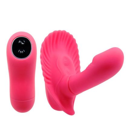   клиторальный стимулятор fancy clamshell с вагинальной пробкой и дистанционным управлением 