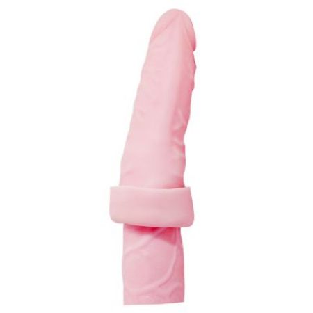 Удлиняющая насадка на пенис с расширением в основании - 18 см. 