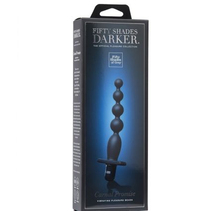 Тёмно-синяя анальная виброёлочка Carnal Promise Vibrating Anal Beads - 20,8 см. 