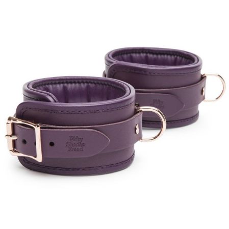 Фиолетовые оковы на ноги Cherished Collection Leather Ankle Cuffs 