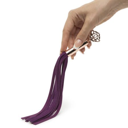  купить фиолетовая мини-плеть cherished collection suede mini flogger - 30 см.