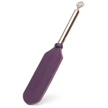Фиолетовый пэддл Cherished Collection Leather and Suede Paddle - 41 см. 