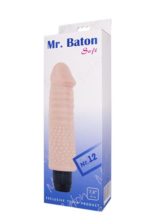 Вибратор TOYFA Mr.Baton Soft №12, реалистичный, TPR, 19,5 см 