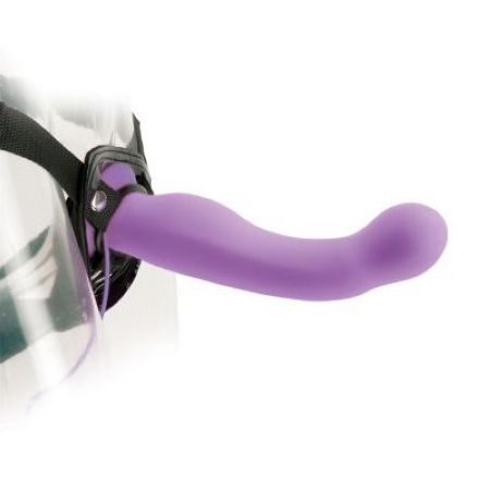  заказать c доставкой насадка с вибрацией для страпона fetish fantasy elite vibrating 7 dildo фиолетовая