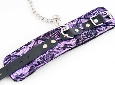  кружевные наручники пурпурные наложенным платежом