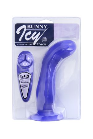 Вибратор NMC Icy Bunny на присоске с гибким стволом, фиолетовый, многофункциональный, 18 см 
