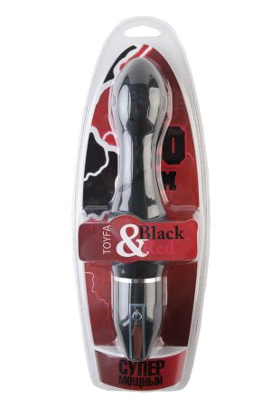 Вибратор TOYFA Black&Red, 10 режимов вибрации, силиконовый, черный, 28 см, Ø4,5 см 