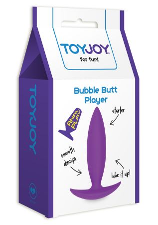  купить анальная пробка bubble butt player starter purple