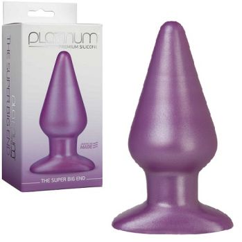 Большая анальная пробка Platinum Premium Silicone - The Super Big End - Purple фиолетовая dj0103-11bx