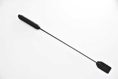 Чёрный стек со шлепком и ручкой-фаллосом - 62 см