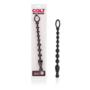 Анальная цепочка длинная COLT Max Beads черная