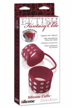 Фиксаторы Fetish Fantasy Elite силиконовые Silicone Cuffs для рук или ног красные