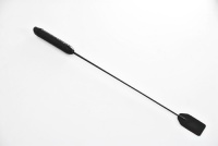Чёрный стек со шлепком и ручкой-фаллосом - 62 см 