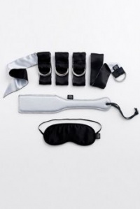 FS-40184 Набор фетиш-аксессуаров First Time Bondage Kit черный с серым