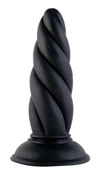 Чёрная спиралевидная втулка - 16 см 